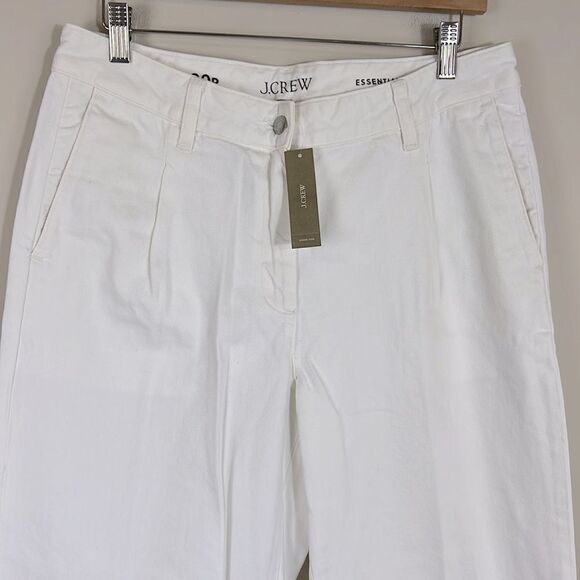 J. Crew Wide leg Essential Jeans in white Size 30 Petite - Picture 3 of 10